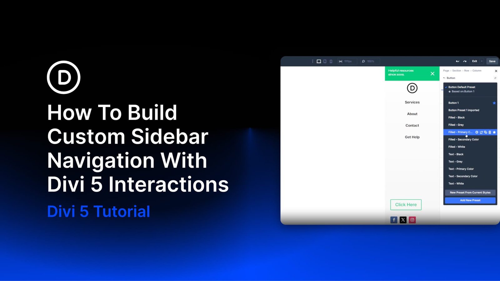 Custom Sidebar Navigation